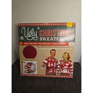 Ugly Christmas Sweater Kit Adult Size M Includes Sweater & Supplies NIB